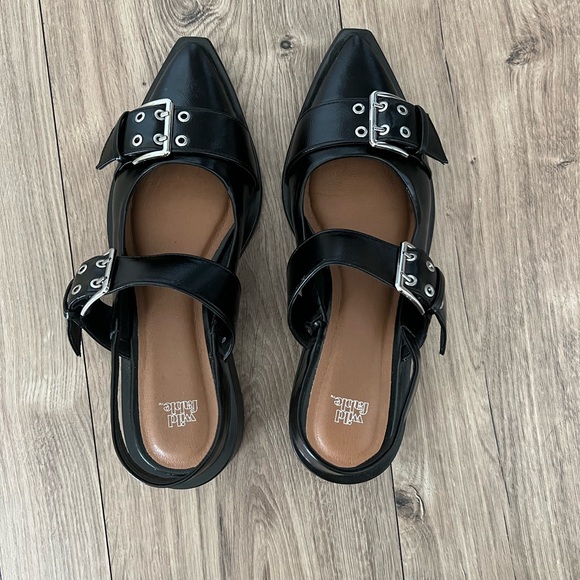 Wild Fable - Wild Fable Women's Faux Leather Pull-On Slingback  Black - Picture 3 of 5